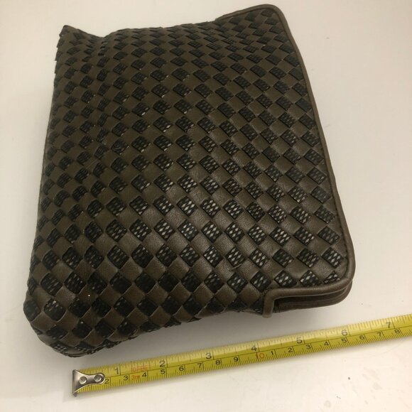 GANSON SAN FRANCISCO WOVEN LEATHER CLUTCH - Picture 5 of 14